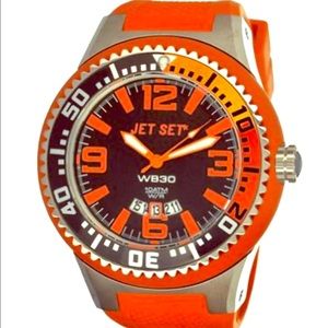 Jet Set Men’s Watch in orange and black